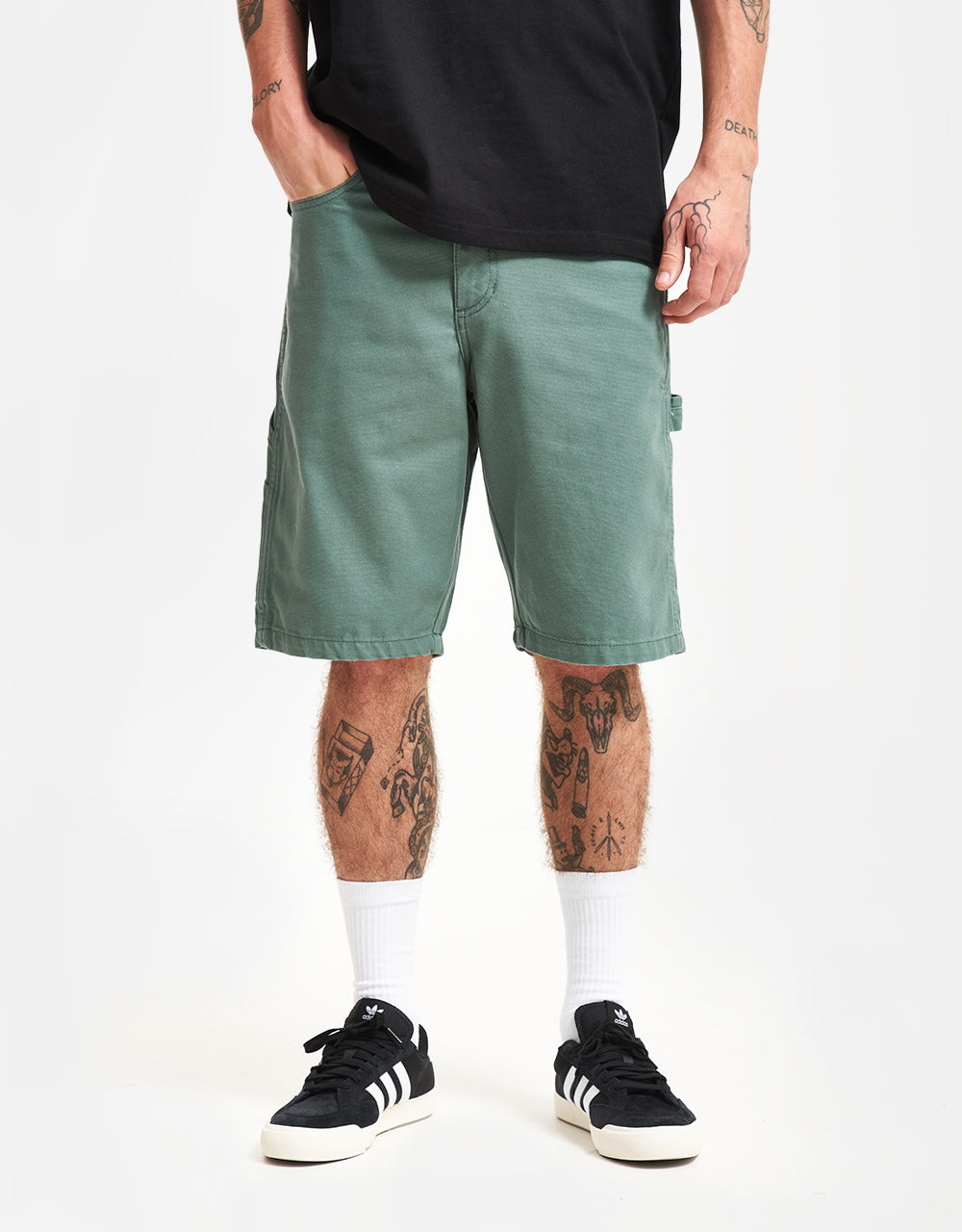 Dickies Duck Canvas Short - Stone Washed Dark Forest