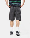 Butter Goods Applique Denim Shorts - Acid Black