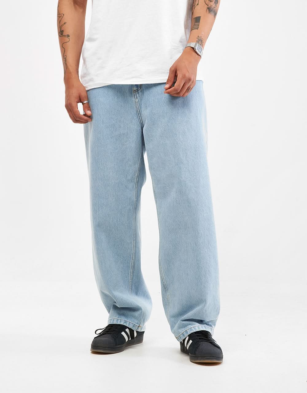 Carhartt WIP Brandon Pant - Blue (Heavy Stone Bleached) | Route One