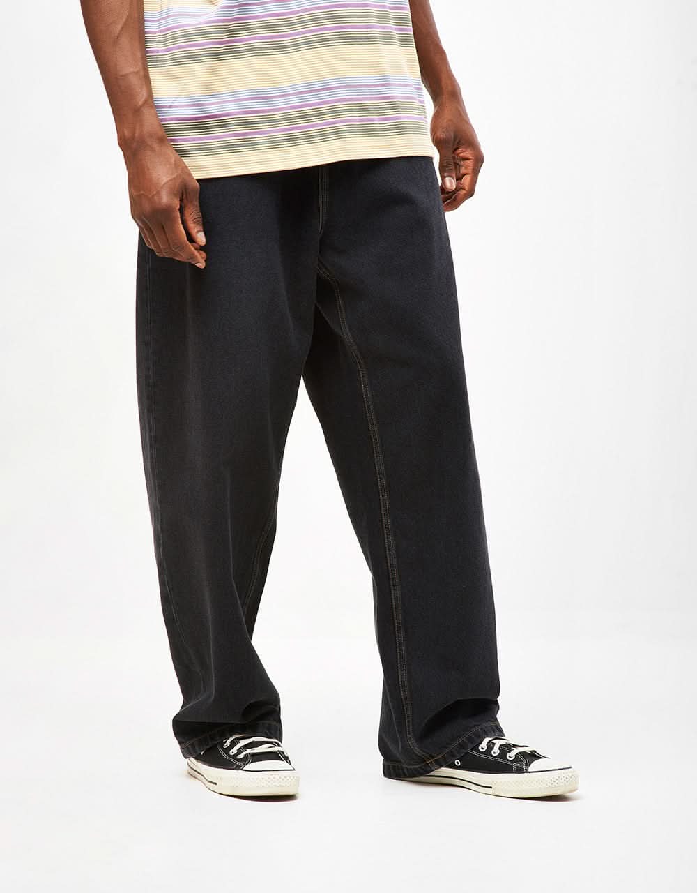 Carhartt WIP Brandon Pant - Black (Stone Washed) | Route One