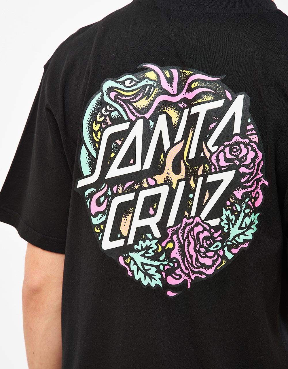 Santa Cruz Dressen Rose Crew Two T-Shirt - Black