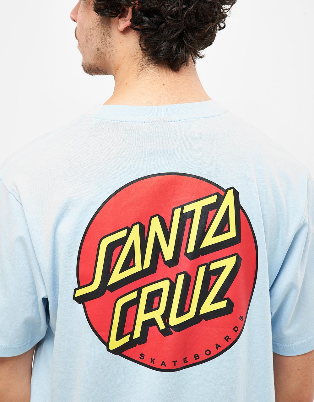 Santa Cruz Classic Dot Chest T-Shirt - Sky Blue