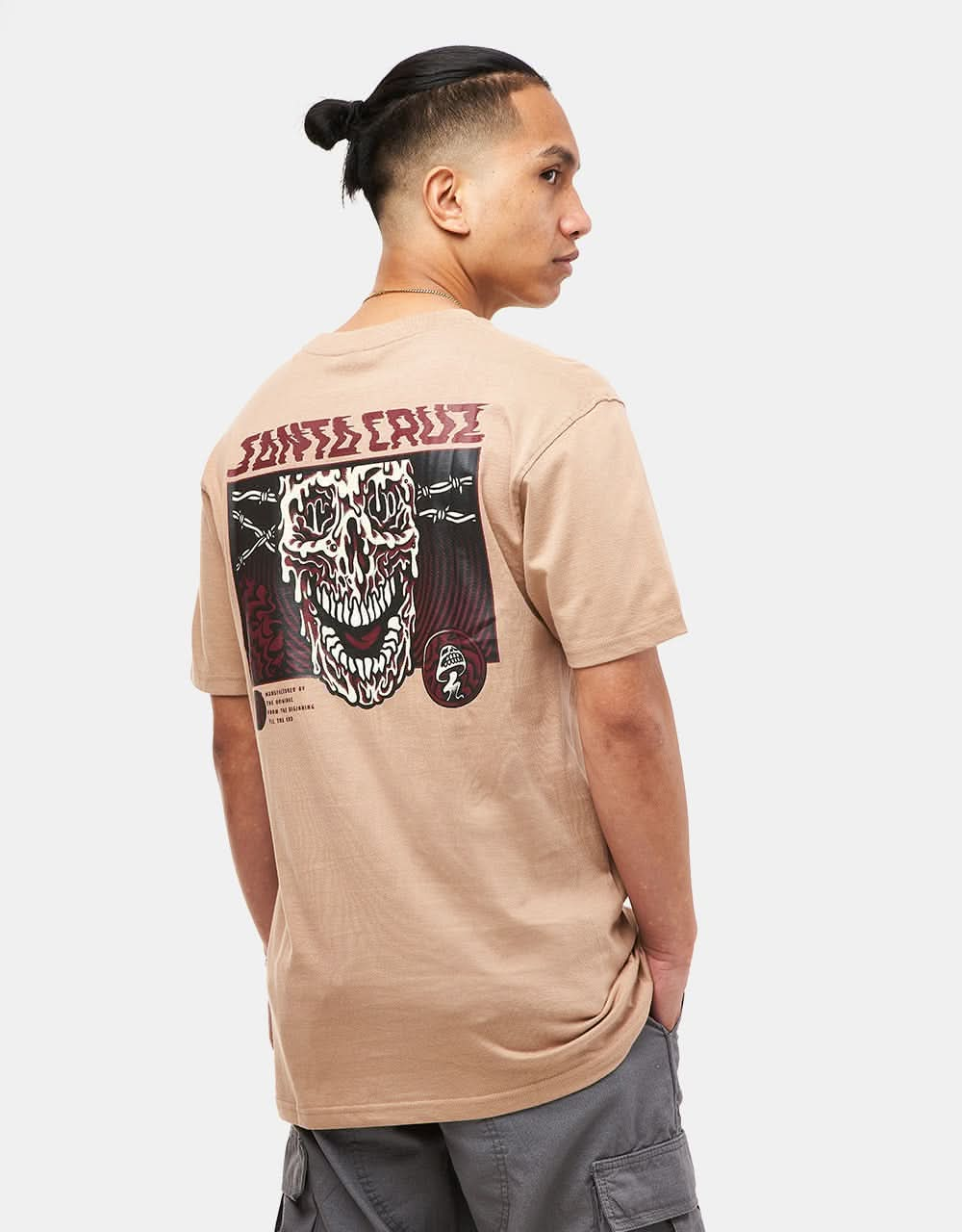 Santa Cruz Toxic Skull T-Shirt - Taupe