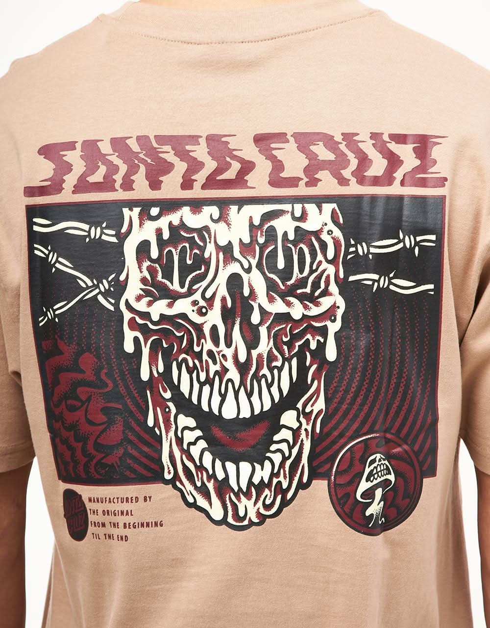 Santa Cruz Toxic Skull T-Shirt - Taupe