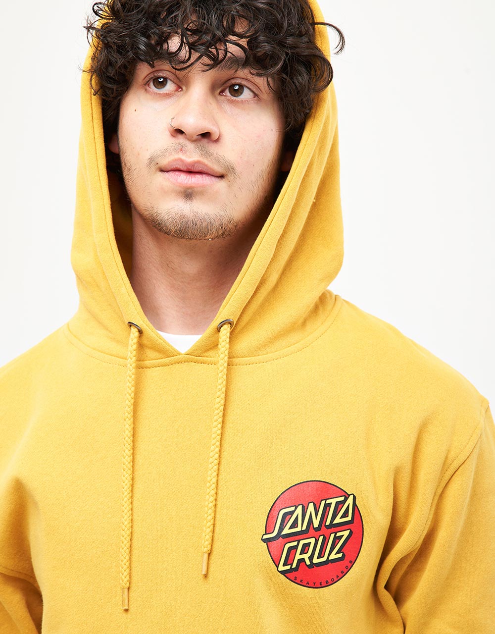 Santa Cruz Classic Dot Chest Pullover Hoodie - Old Gold