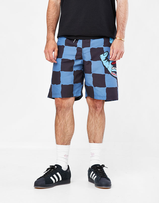 Santa Cruz Screaming Hand Boardshort - Dusty Blue Check