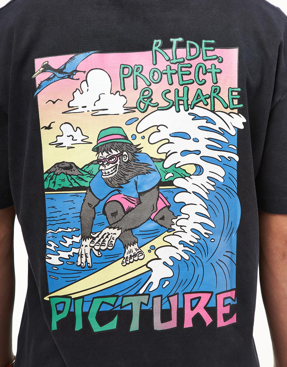 Picture Tsunami Organic T-Shirt - Black Washed