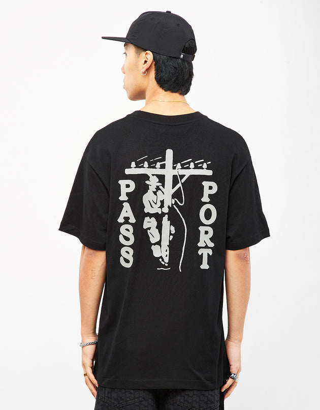 Pass Port Line~Worx Pocket T-Shirt - Black