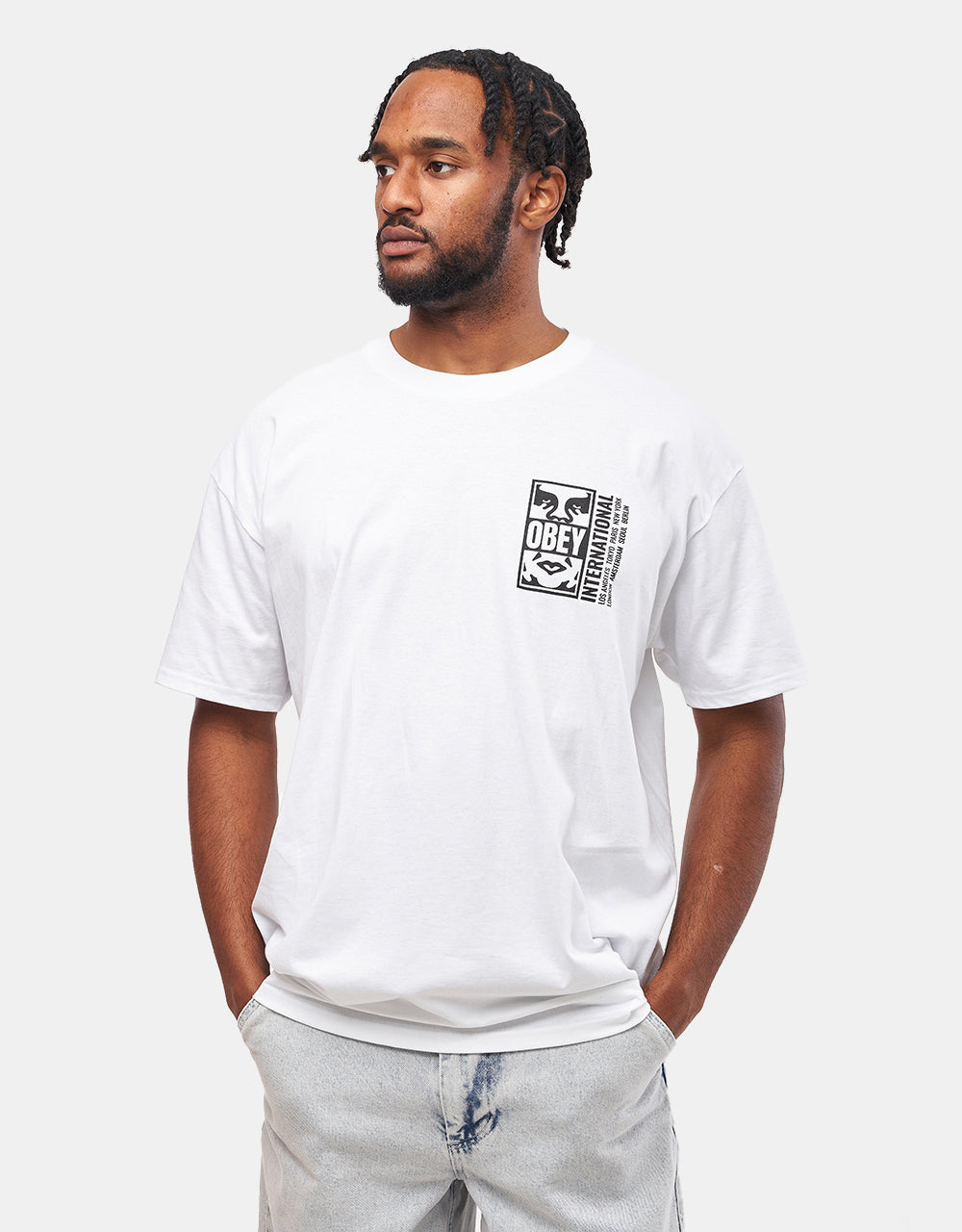 Obey Icon Split T-Shirt - White
