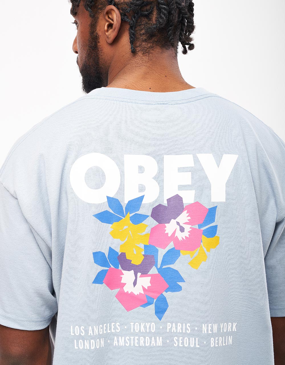 Obey Floral Garden T-Shirt - Good Grey