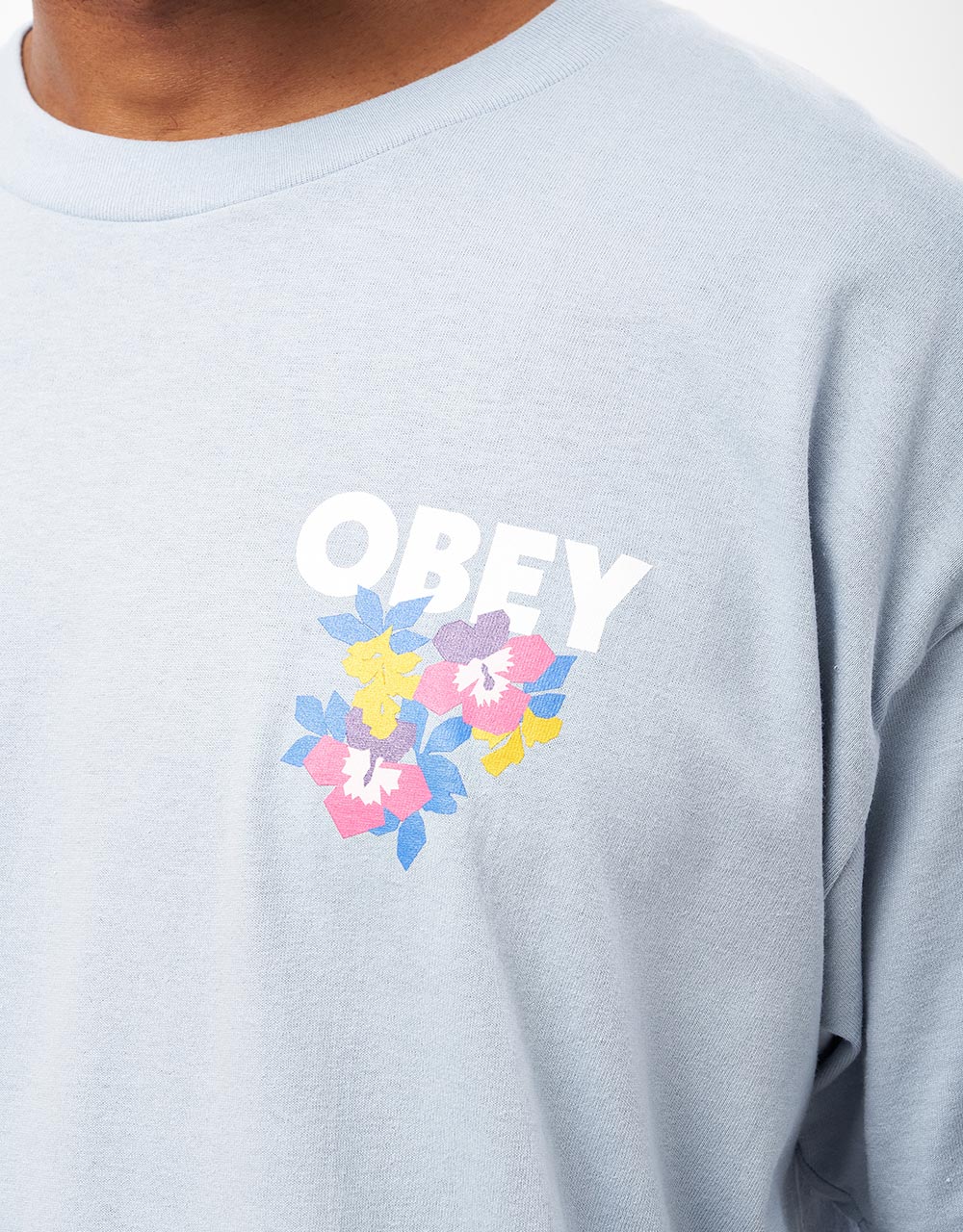 Obey Floral Garden T-Shirt - Good Grey