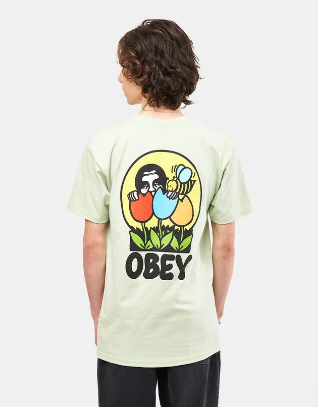 Obey Was Here T-Shirt - Cucumber