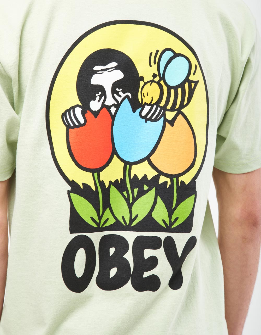 Obey Was Here T-Shirt - Cucumber
