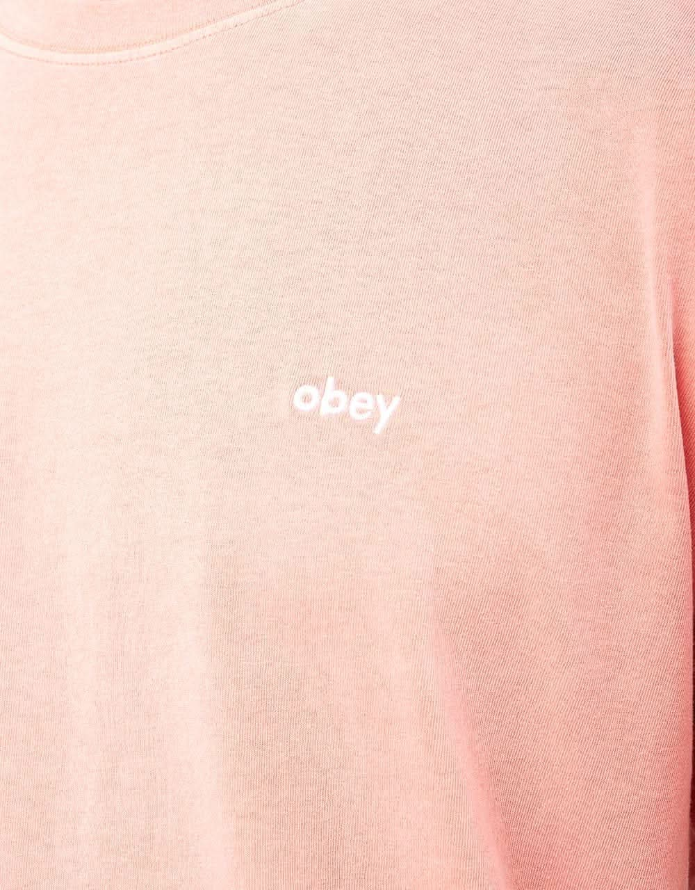 Obey Lowercase Pigment T-Shirt - Pigment Shell Pink