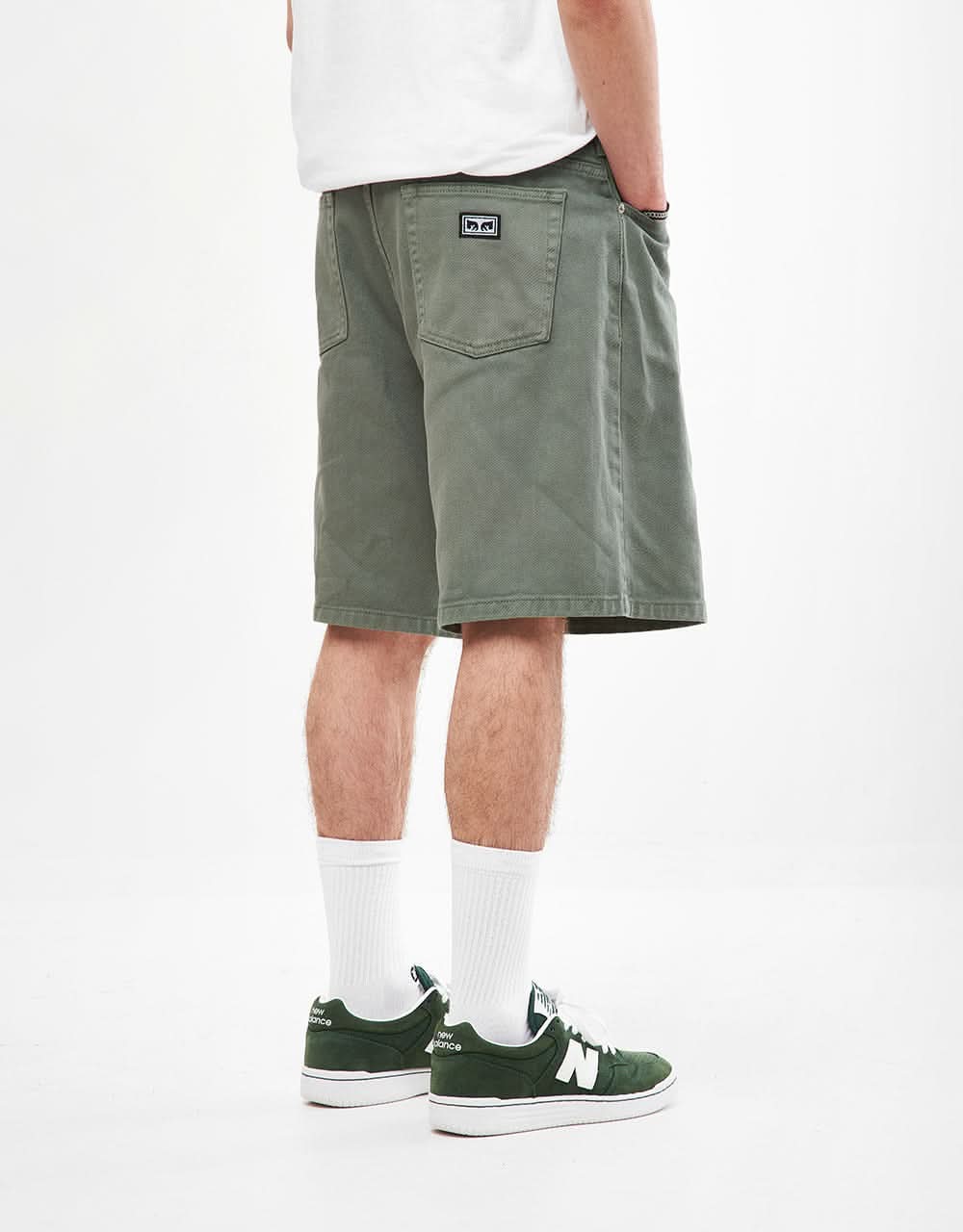 Obey Bigwig Baggy Denim Shorts - Laurel Wreath