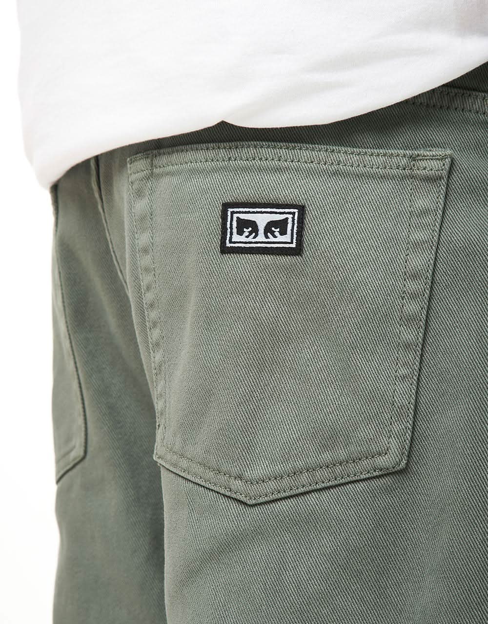 Obey Bigwig Baggy Denim Shorts - Laurel Wreath