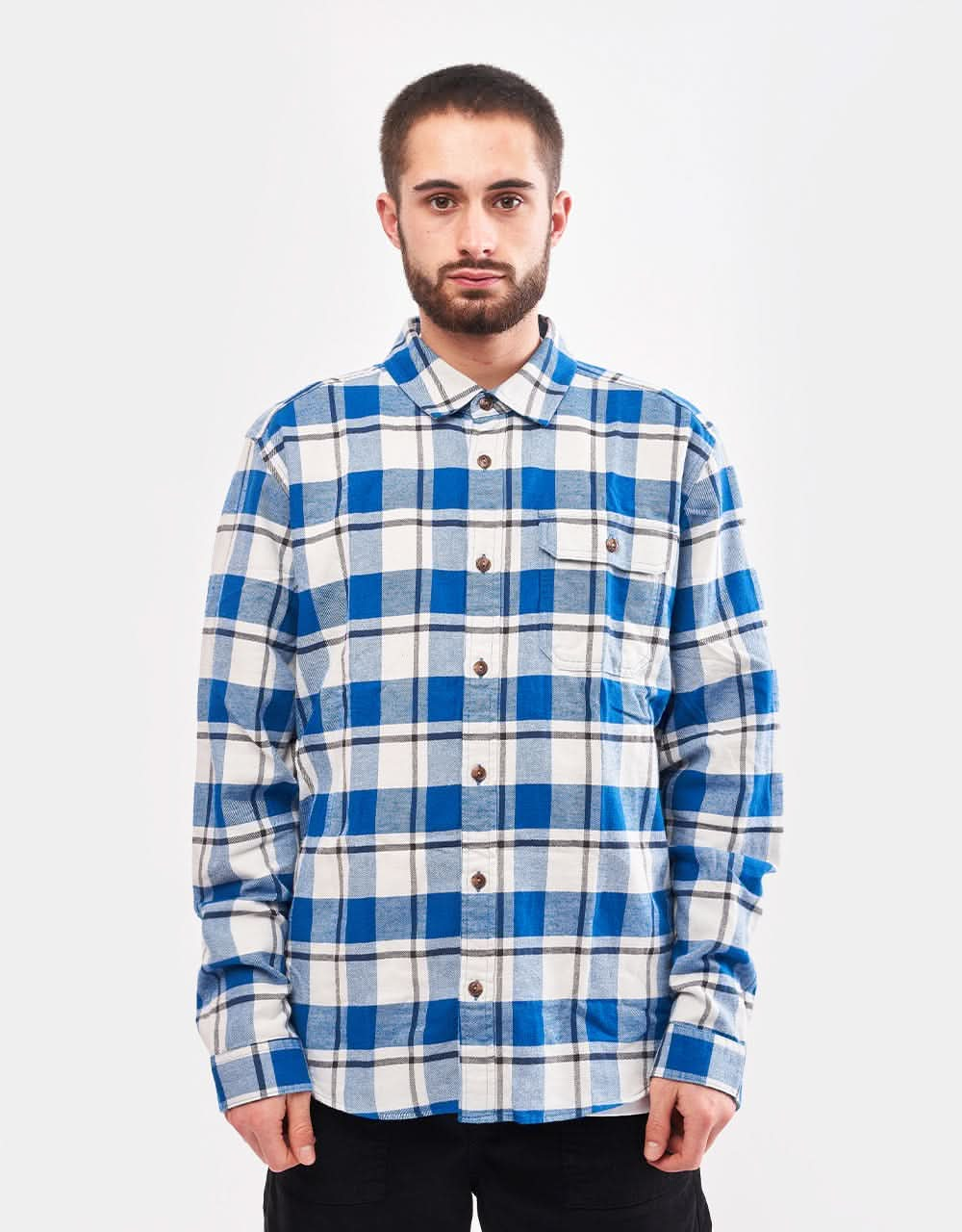 Patagonia Lightweight L/S Fjord Flannel Shirt - Captain: Endless Blue