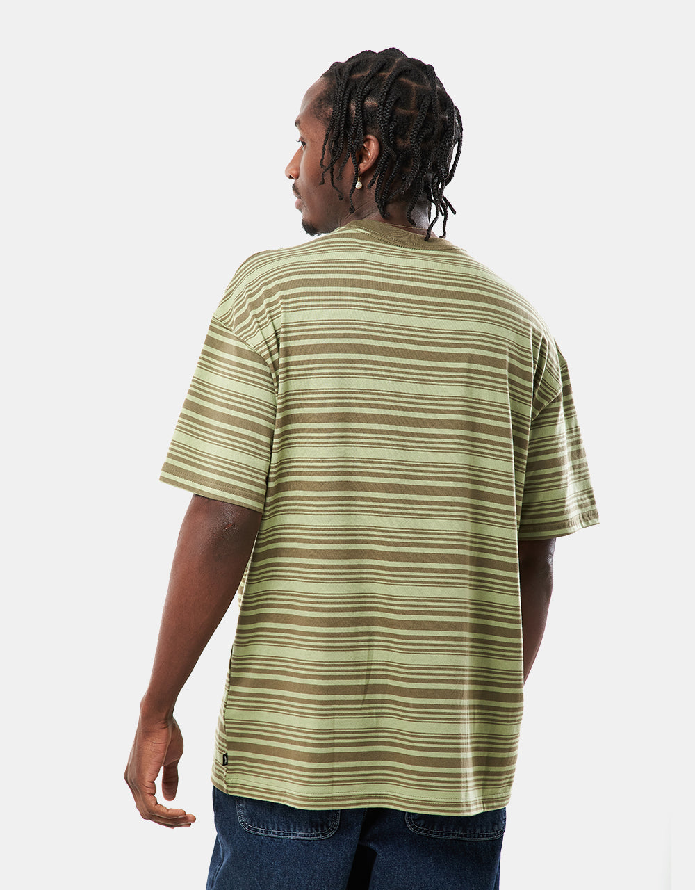 Nike SB Striped T-Shirt - Oil Green