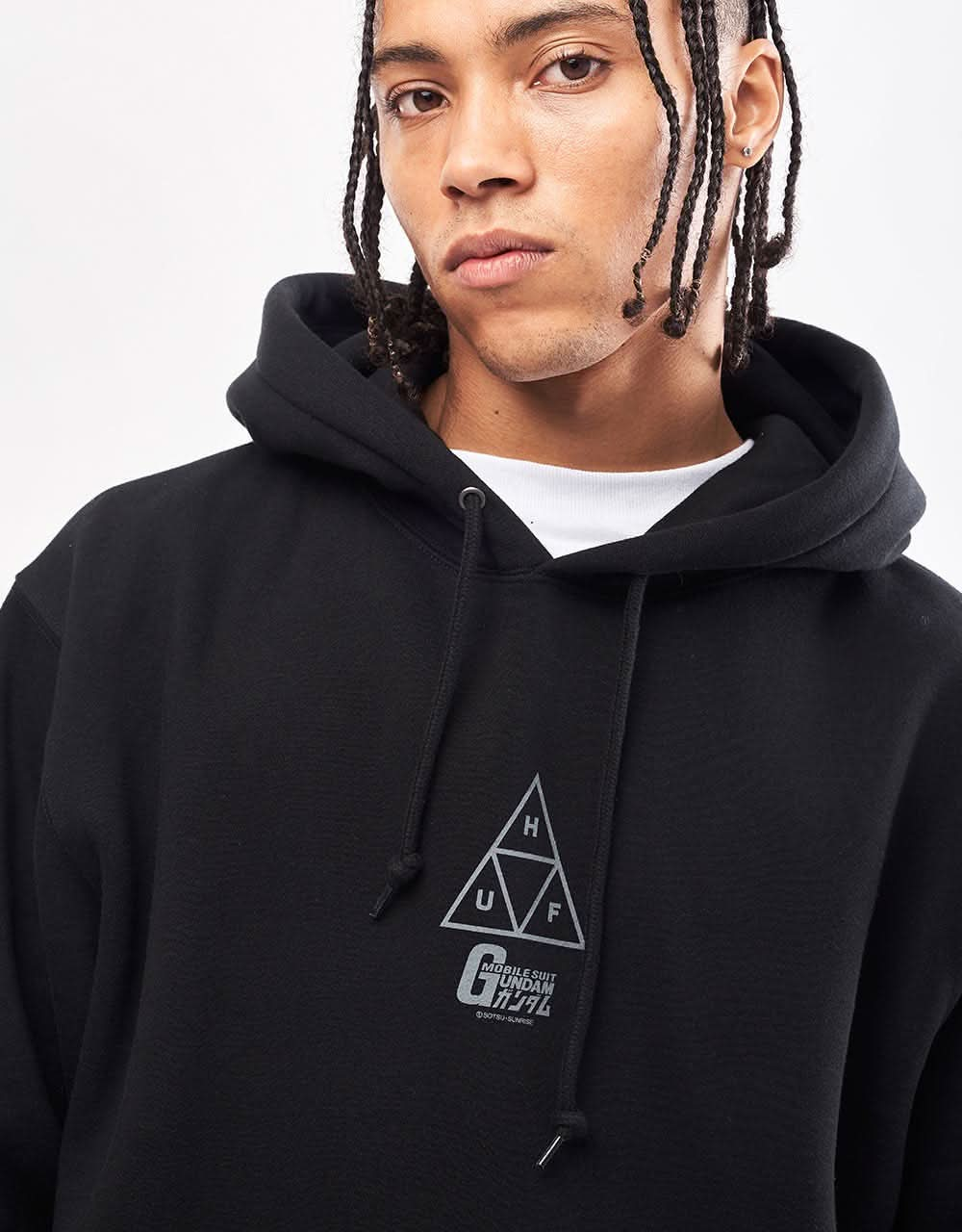 HUF x Mobile Suit Gundam Triple Triangle EXCLUSIVE Pullover Hoodie - Black