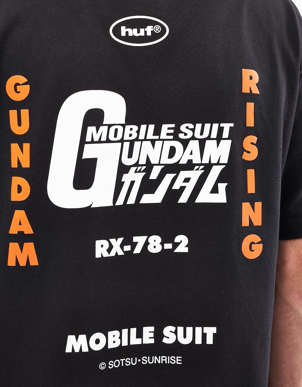HUF x Mobile Suit Gundam Rising EXCLUSIVE T-Shirt - Black