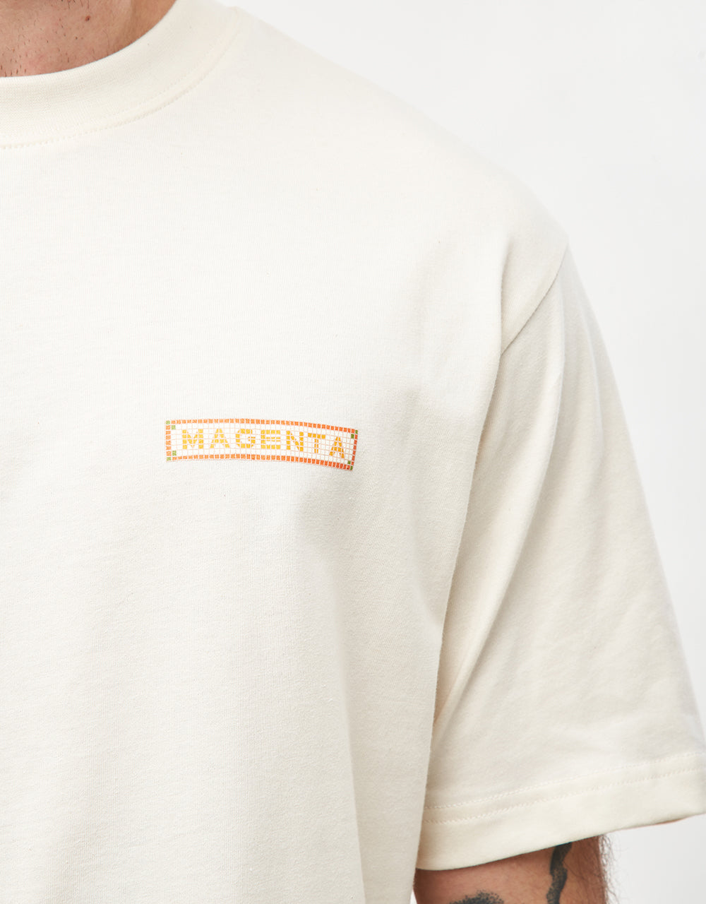 Magenta Mosaic T-Shirt - Natural
