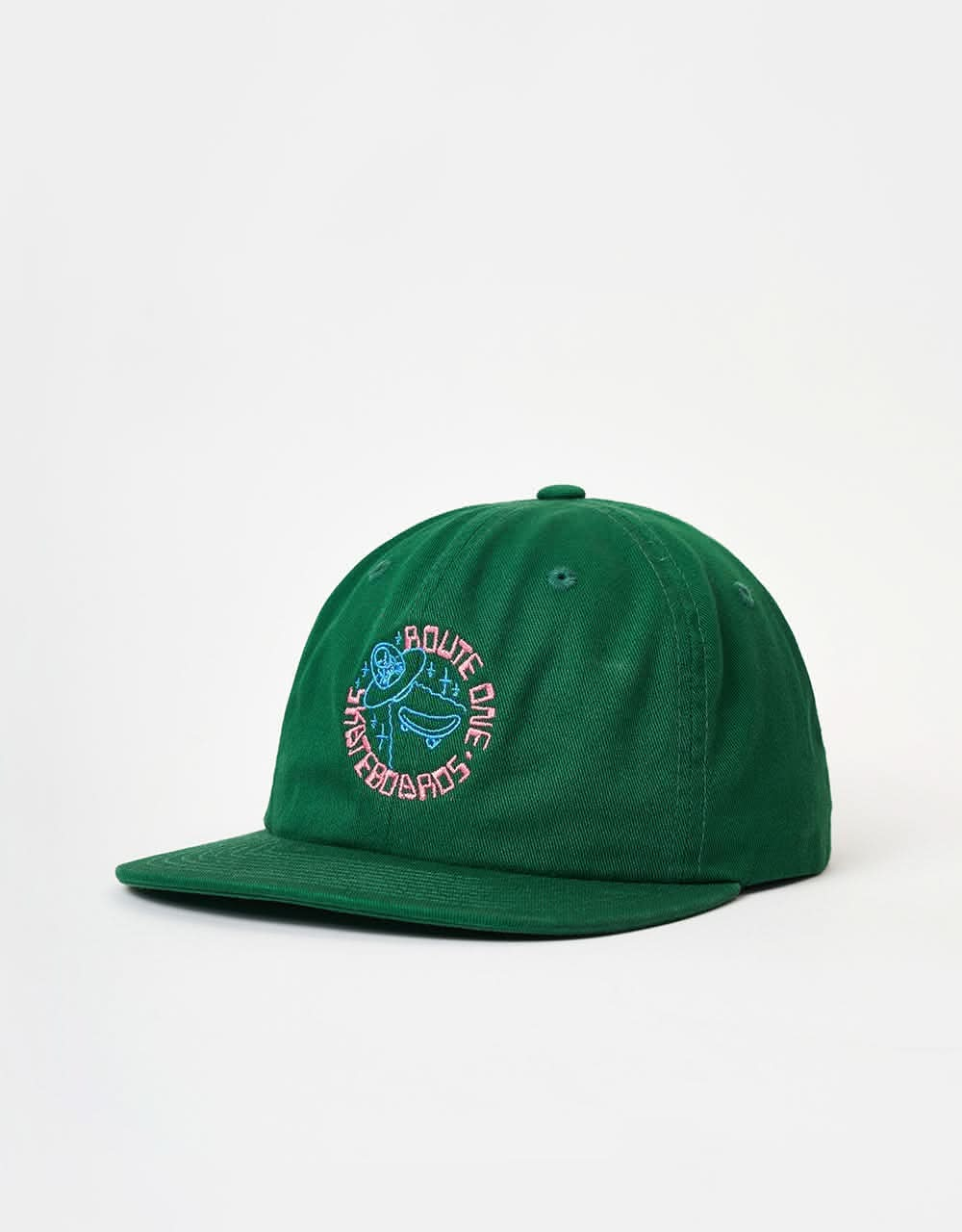 Route One Alien Unstructered 6 Panel Cap-Forest Green