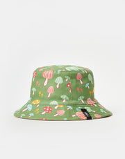 Girl x Hello Kitty Shroom Fishing Reversible Bucket Hat - Khaki
