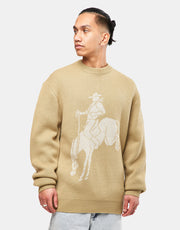 Route One Rodeo Knitted Sweater - Wheat/Natural