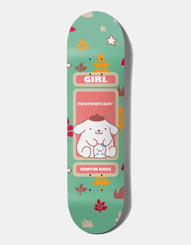 Girl x Sanrio Gass Pompompurin Skateboard Deck - 8.25"