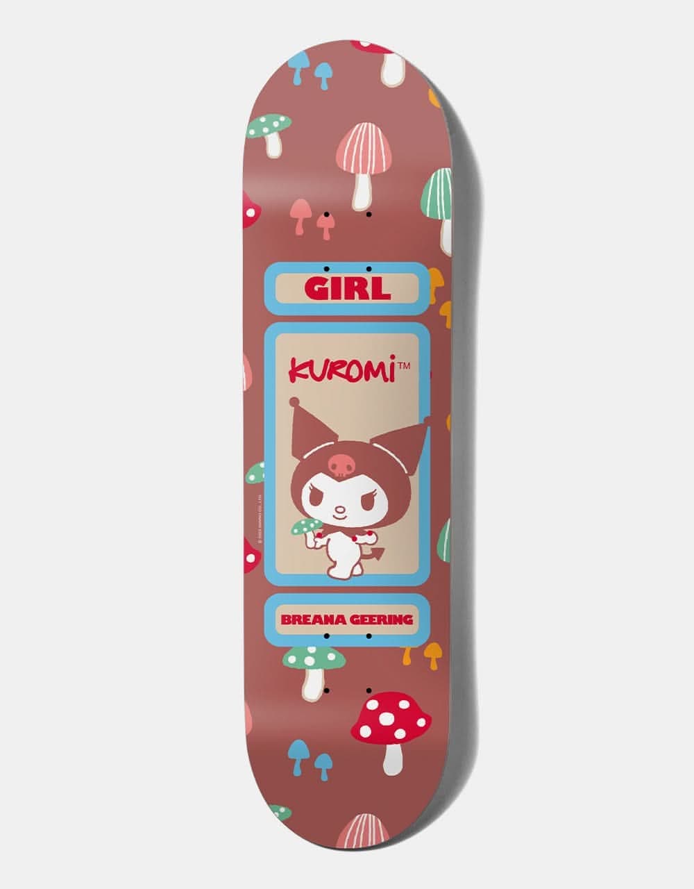 Girl x Sanrio Geering Kuromi Skateboard Deck 8"
