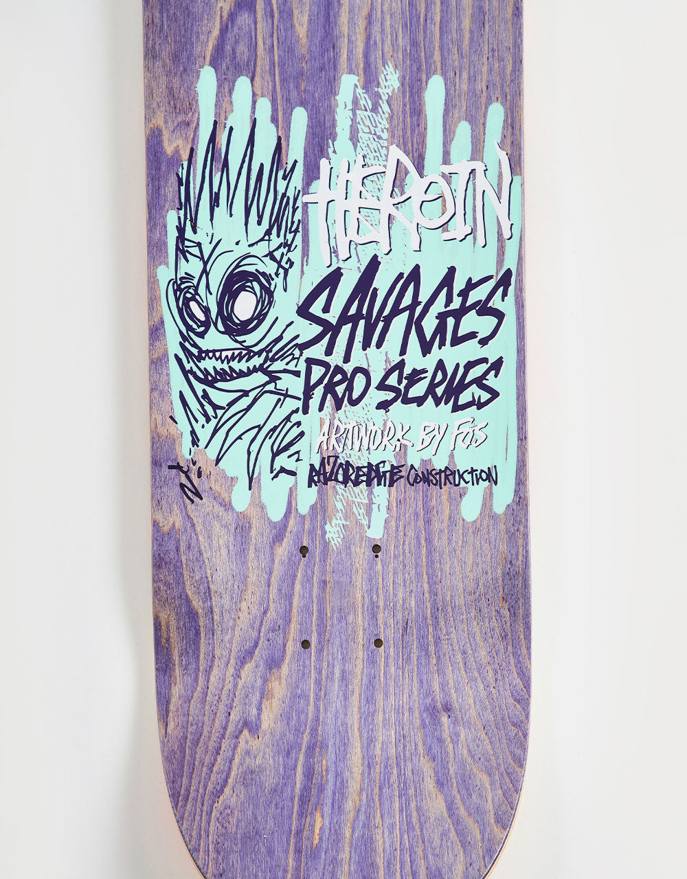 Heroin Wilson Savages Skateboard Deck - 8.5”