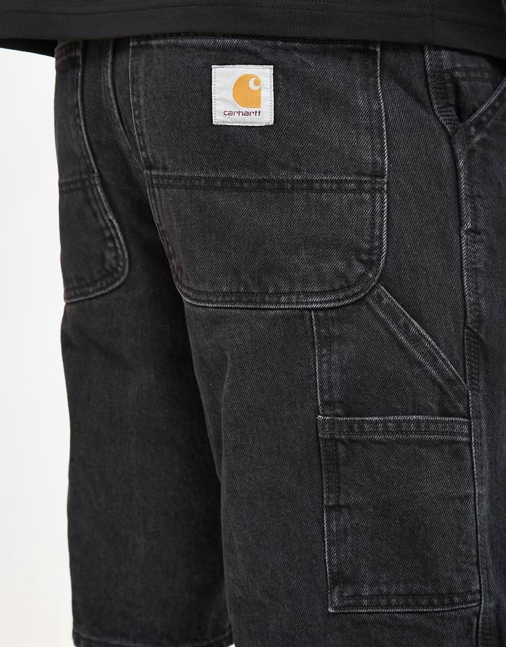 Carhartt WIP Single Knee Short - Black (Stone Washed)