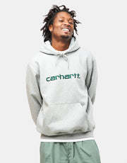 Carhartt WIP Hooded Carhartt Sweatshirt - Grey Heather/Chervil