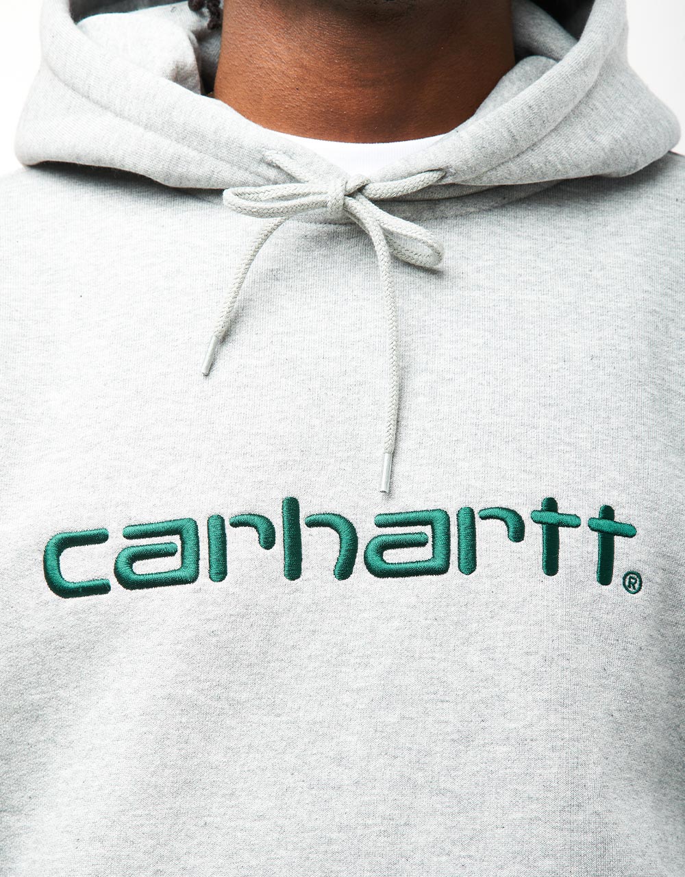 Carhartt WIP Hooded Carhartt Sweatshirt - Grey Heather/Chervil