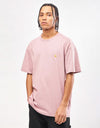 Carhartt WIP Chase T-Shirt - Glassy Pink/Gold