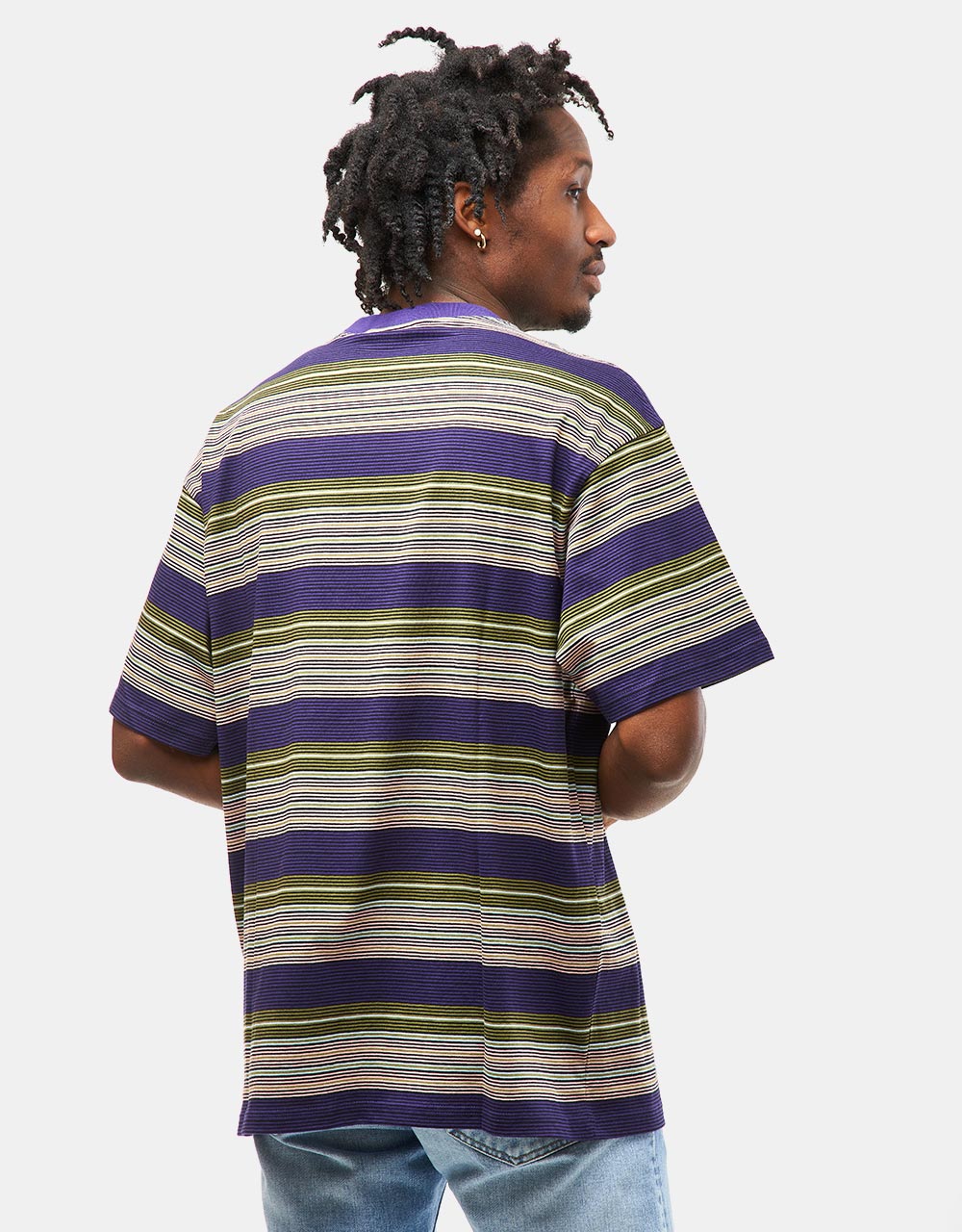 Carhartt WIP Coby T-Shirt - Colby Stripe/Tyrian