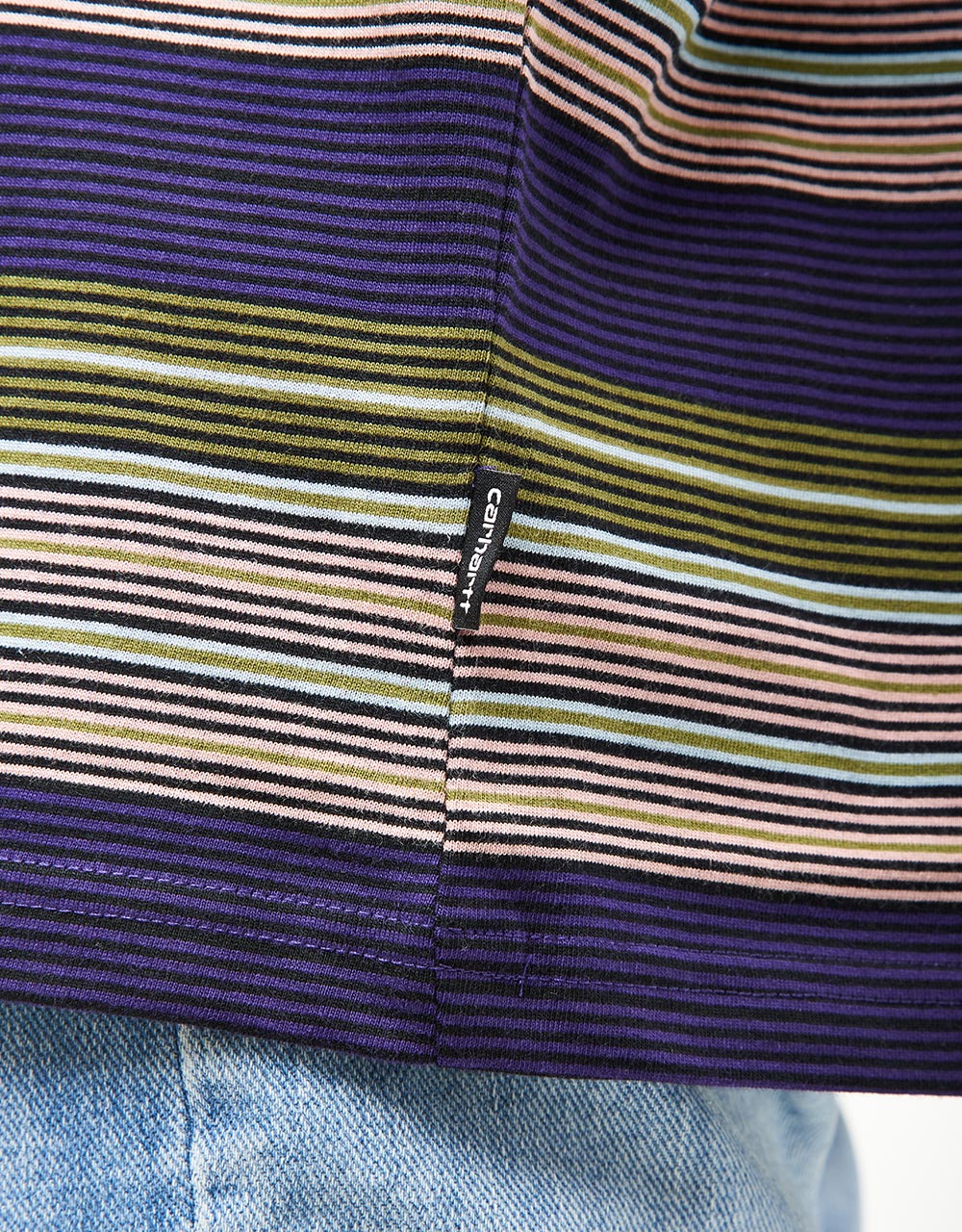 Carhartt WIP Coby T-Shirt - Colby Stripe/Tyrian