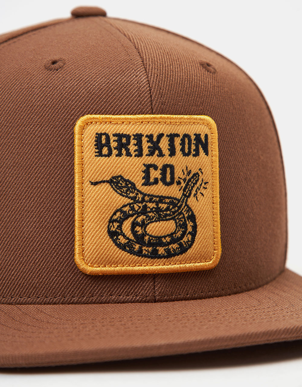 Brixton Homer Medium Profile Snapback Cap - Sepia