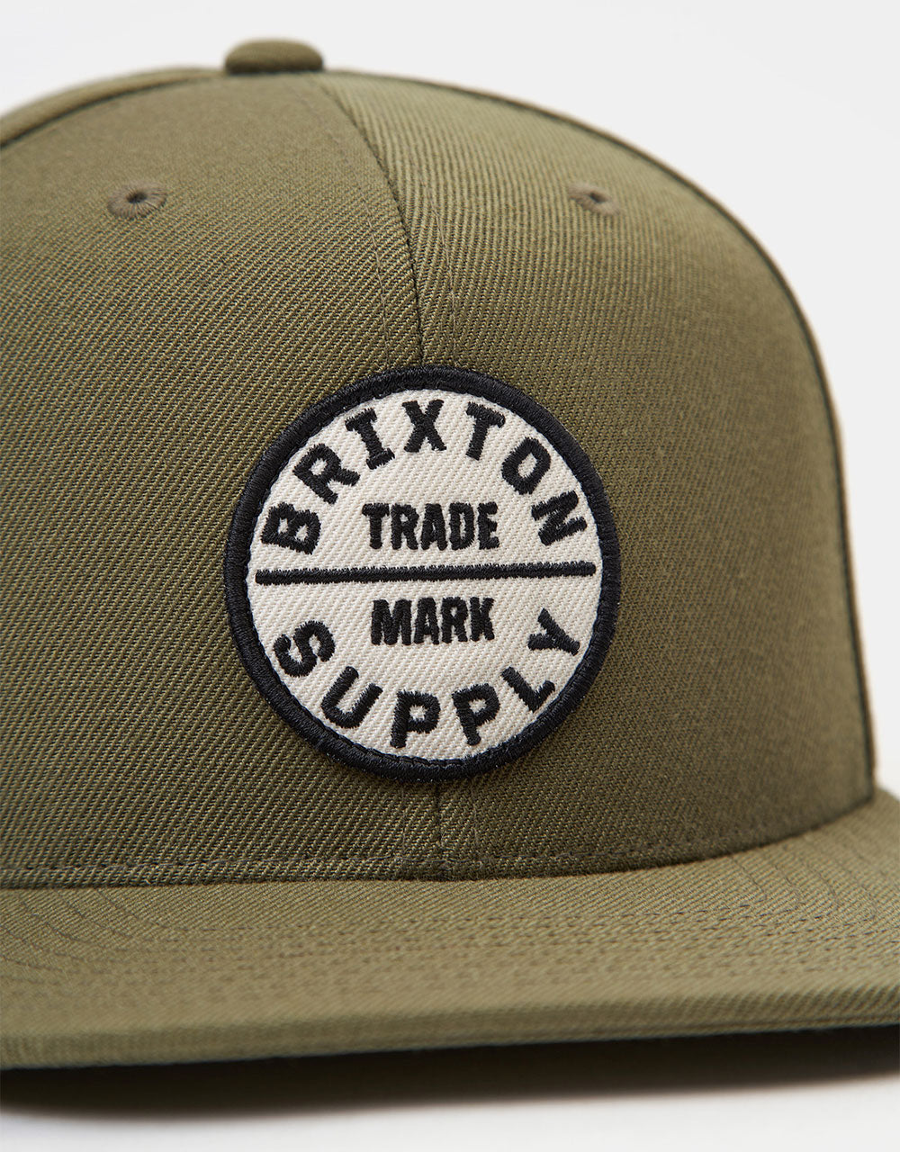 Brixton Oath III Snapback Cap - Olive Surplus/Whitecap