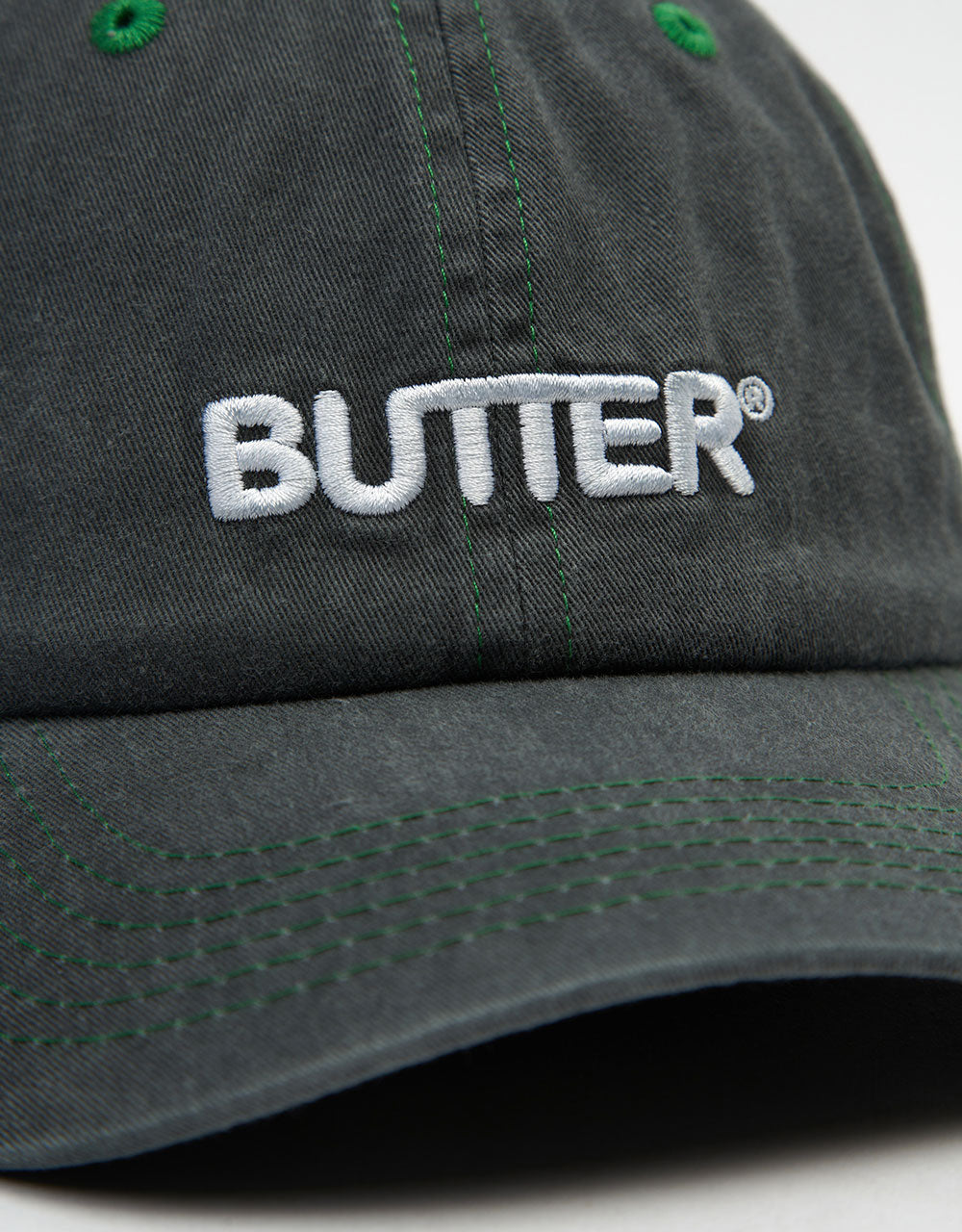Butter Goods Rounded Logo 6 Panel Cap - Black