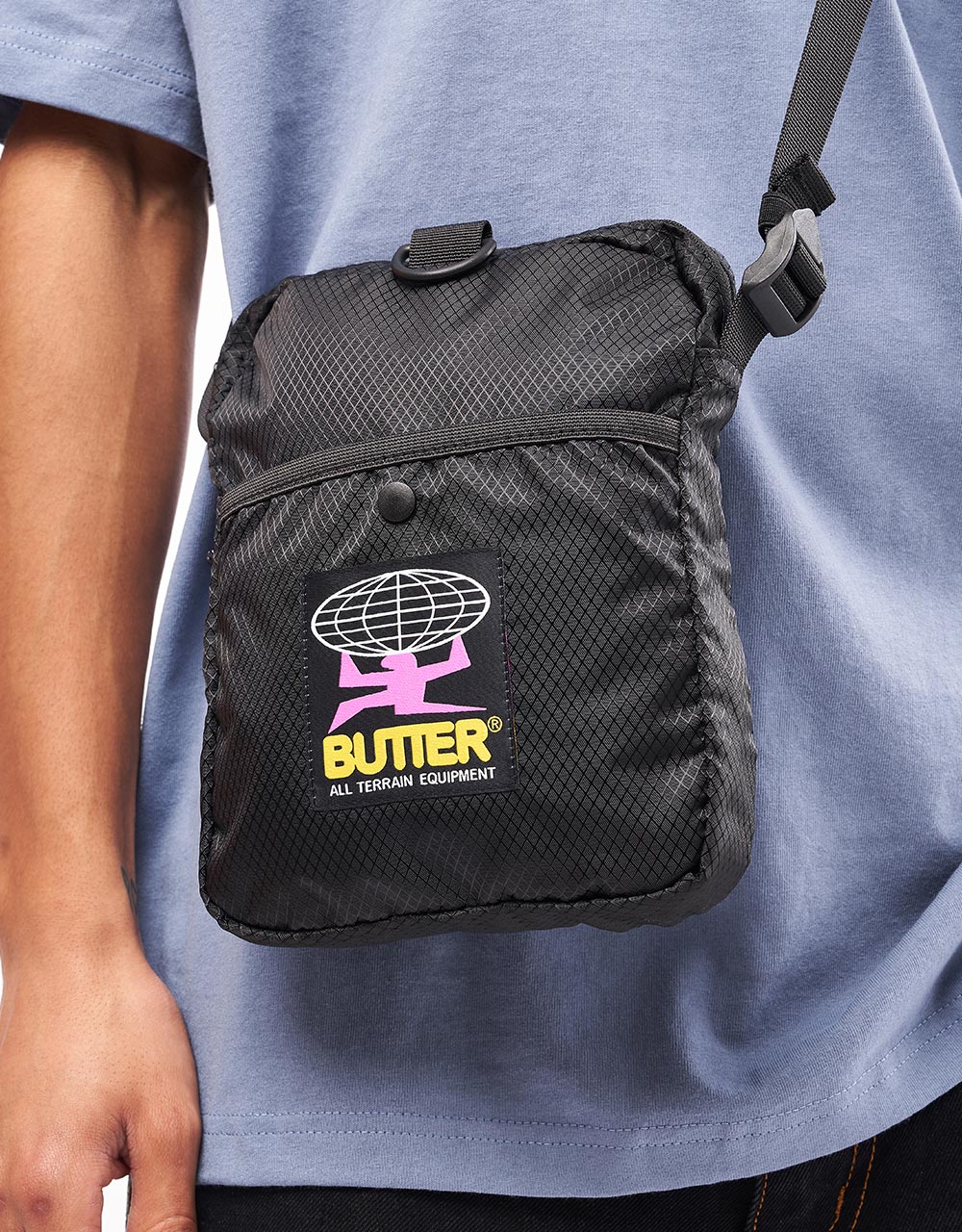 Butter Goods Ripstop Side Bag - Black