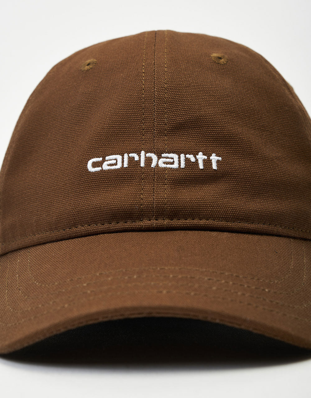 Carhartt WIP Canvas Script Cap - Lumber/White