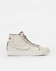 Nike SB 'Welcome Madrid' Zoom Blazer Mid QS Skate Shoes - Sail/Dark Beetroot-White