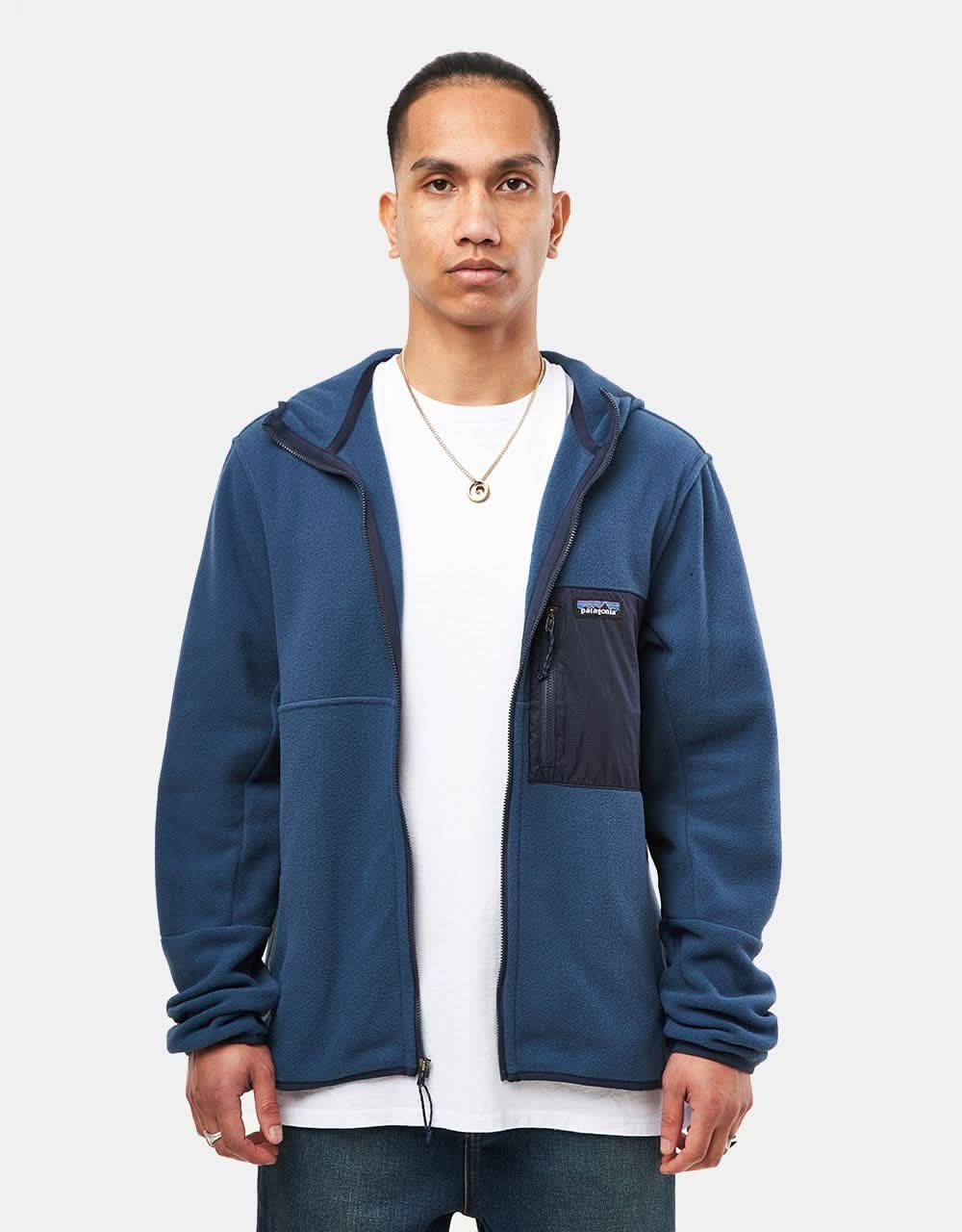 Patagonia Microdini Hooded Fleece - Tidepool Blue