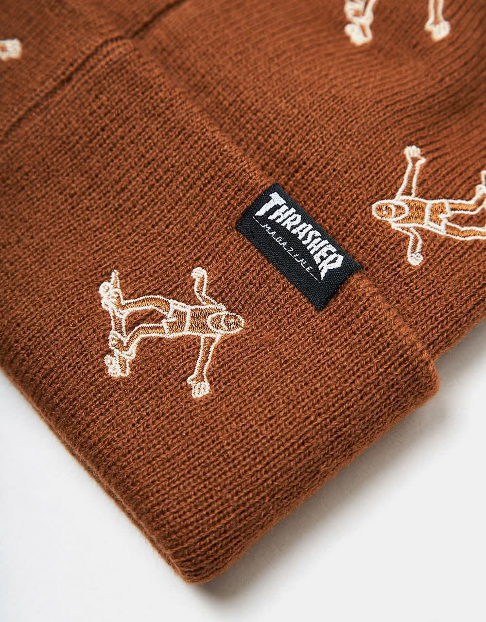 Thrasher Gonz Pattern Beanie - Brown