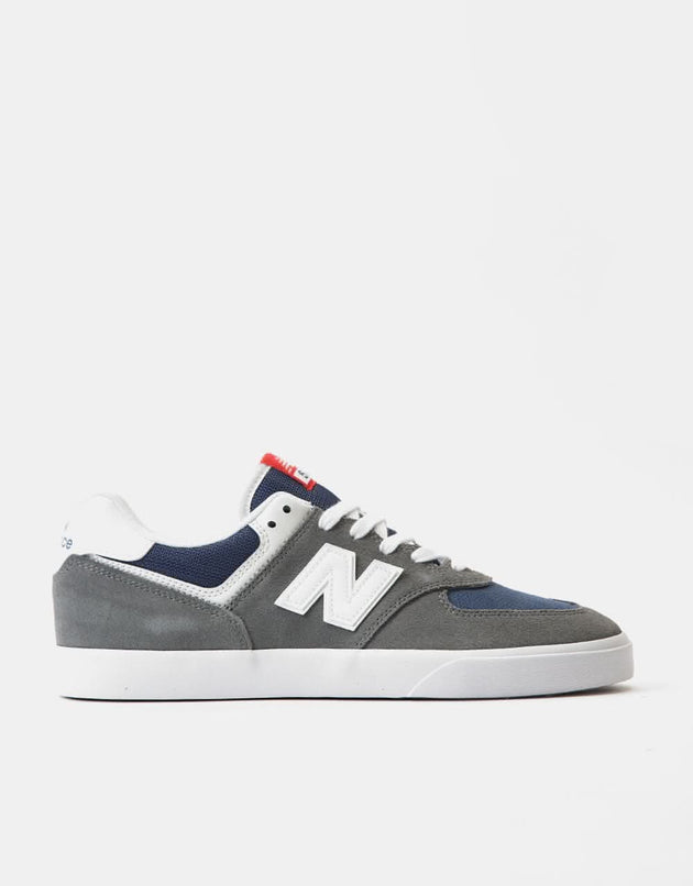 New Balance Numeric 574 Vulc Skate Shoes - Grey/White