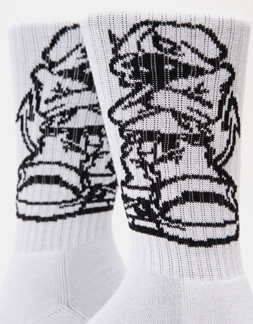 HUF Rave Crew Socks - White