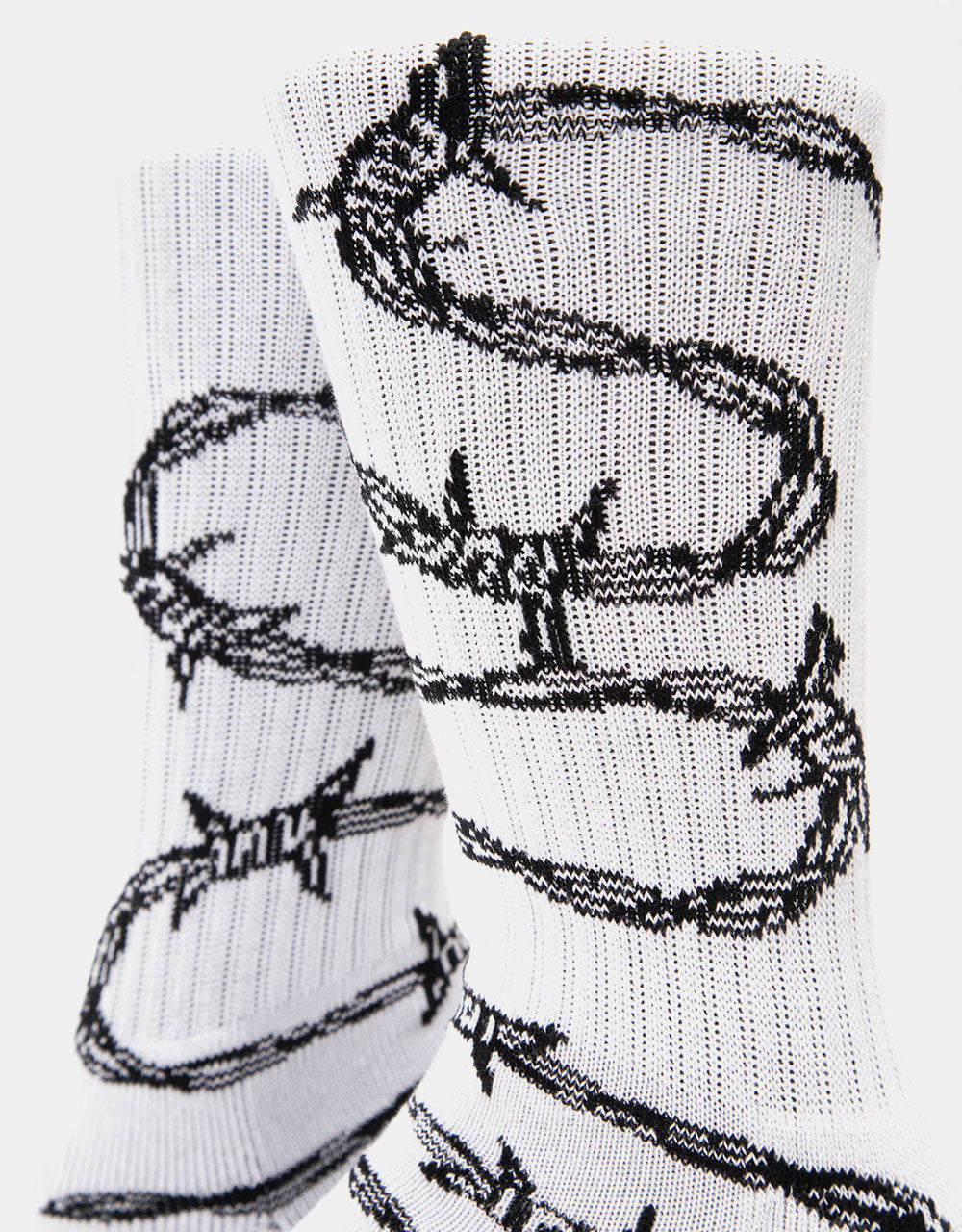 HUF Barbed Wire Crew Socks - White