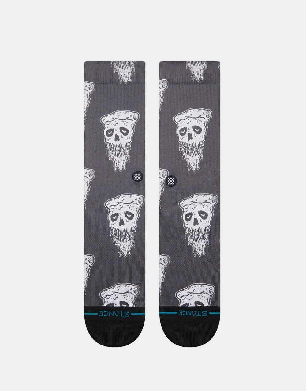 Stance Pizza Face Crew Socks - White/Black