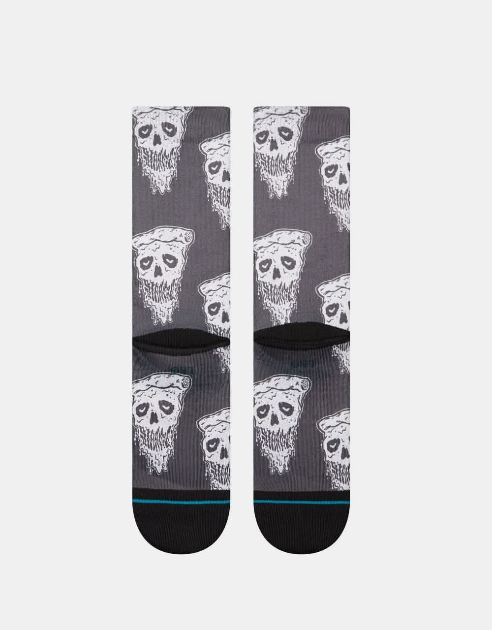 Stance Pizza Face Crew Socks - White/Black